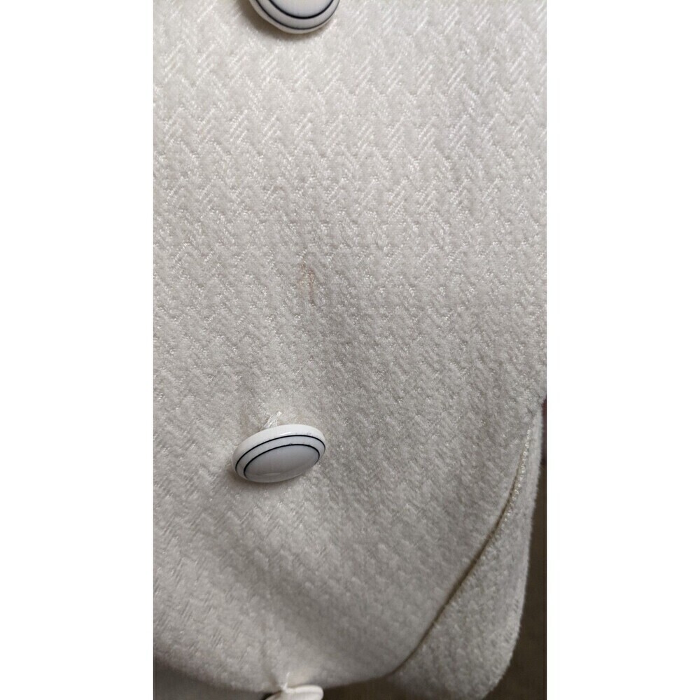 Women's BILLABONG Cotton/Poly Cream Color Double Breasted Belted Coat Size 12 - Picture 13 of 13